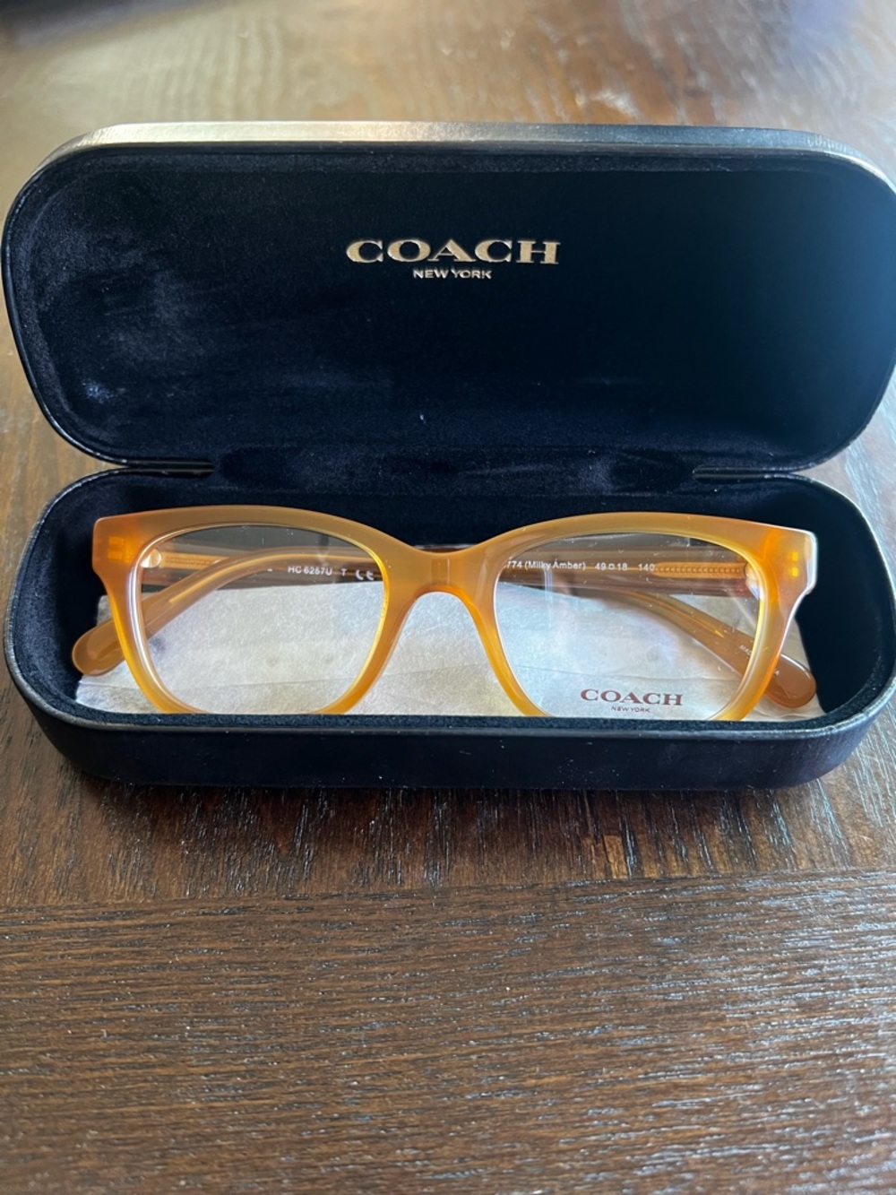 Coach Amber Translucent Cat-Eye Glasses